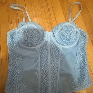 Blue garage corset